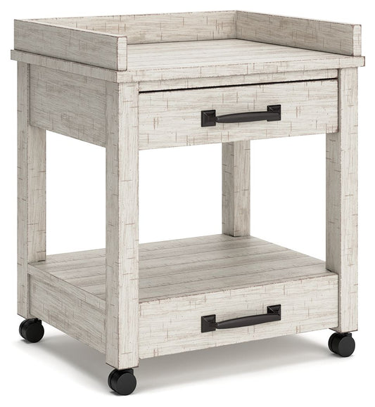 Carynhurst - Whitewash - Printer Stand - Hornell Furniture Outlet