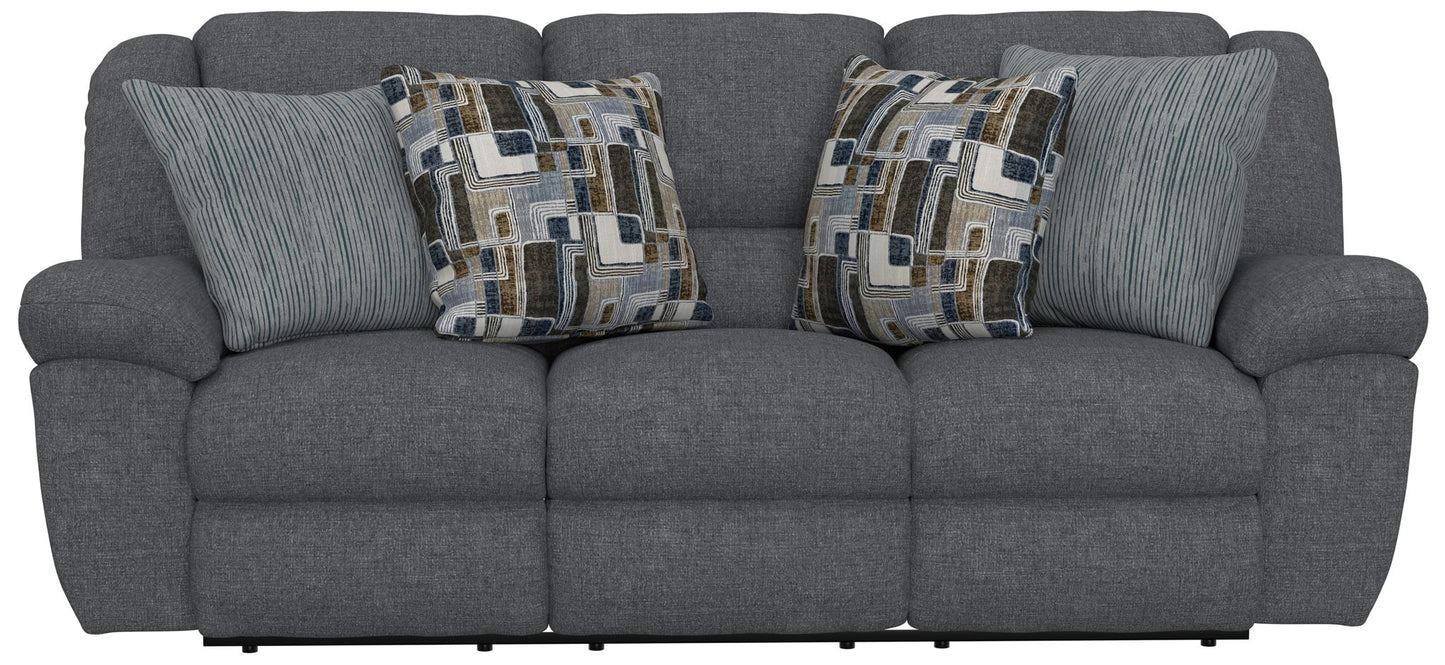 Trifecta - Sofa With 3 Recliners and Drop Down Table - Hornell Furniture Outlet