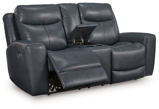 Next Move - Power Reclining Loveseat With Console / Adjustable Headrest - Hornell Furniture Outlet