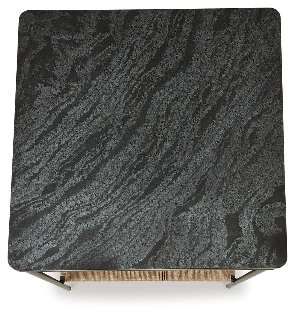 Minrich - Black / Natural - Accent Table - Hornell Furniture Outlet