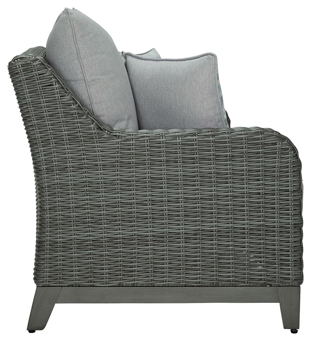 Elite Park - Gray - Loveseat w/Cushion - Hornell Furniture Outlet