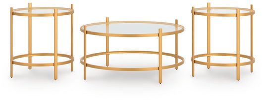 Pearlox - Gold - Occasional Table Set (Set of 3) - Hornell Furniture Outlet