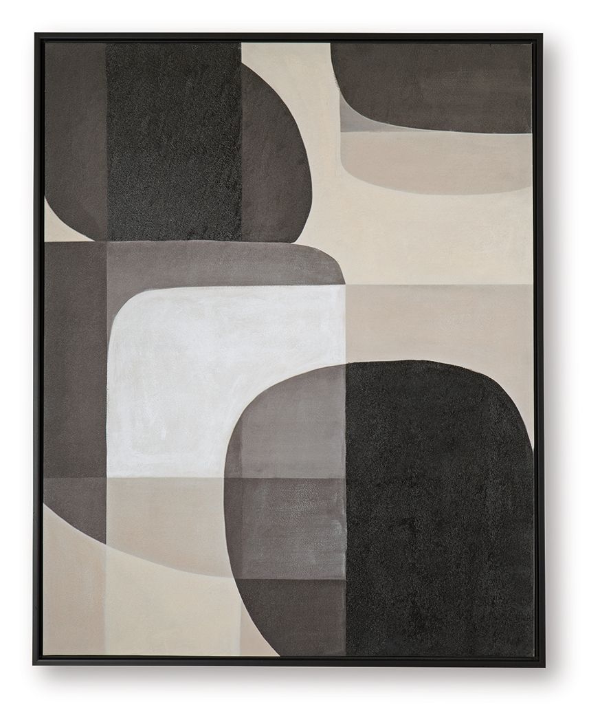 Kesleigh - Black / White - Wall Art - Hornell Furniture Outlet