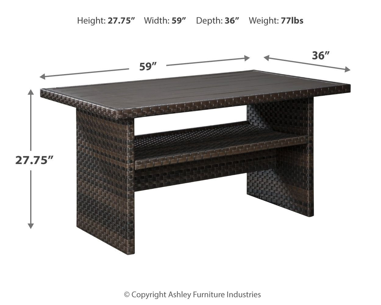 Easy Isle - Dark Brown / Beige - RECT Multi - Use Table - Hornell Furniture Outlet