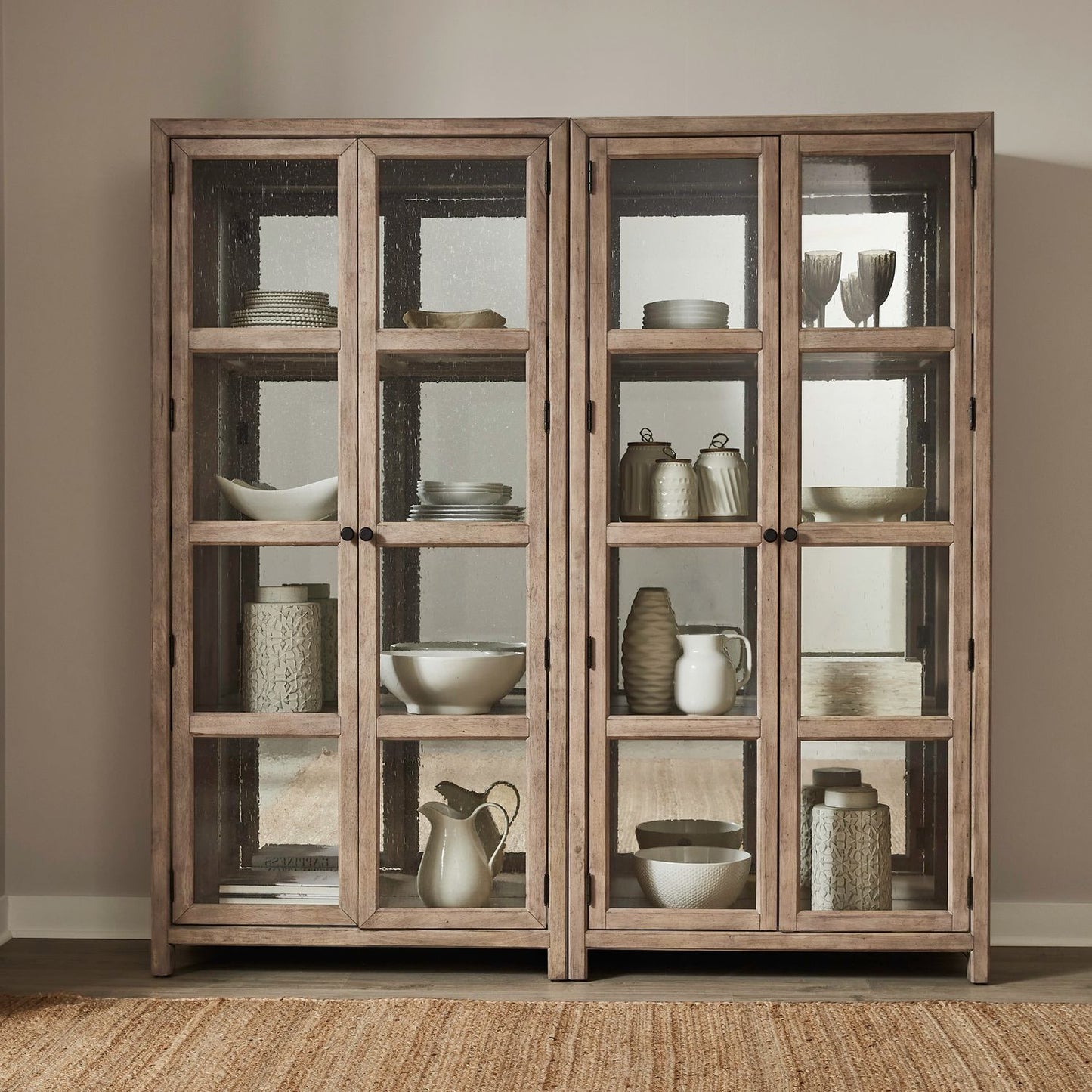 Proximity Place - 2 Piece Bunching Cabinet Set - Brown - Hornell Furniture Outlet