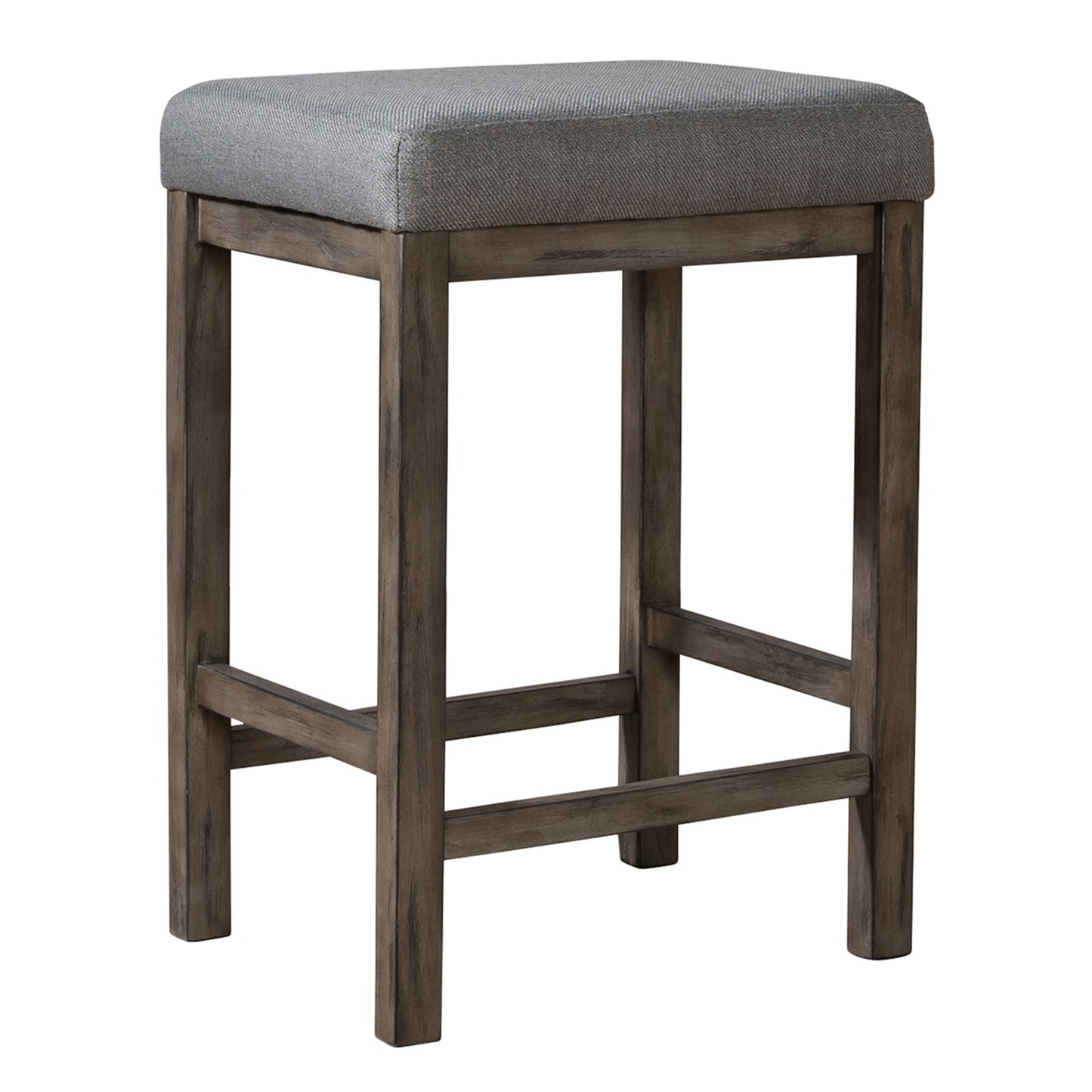 Hayden Way - Upholstered Console Stool - Washed Gray - Hornell Furniture Outlet