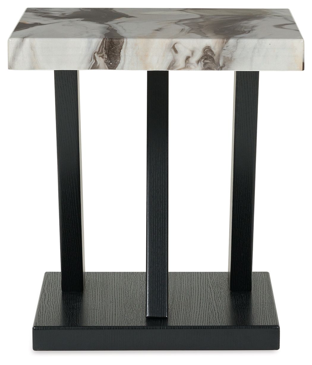 Cendill - Dark Brown / White / Black - Occasional Table Set (Set of 3) - Hornell Furniture Outlet