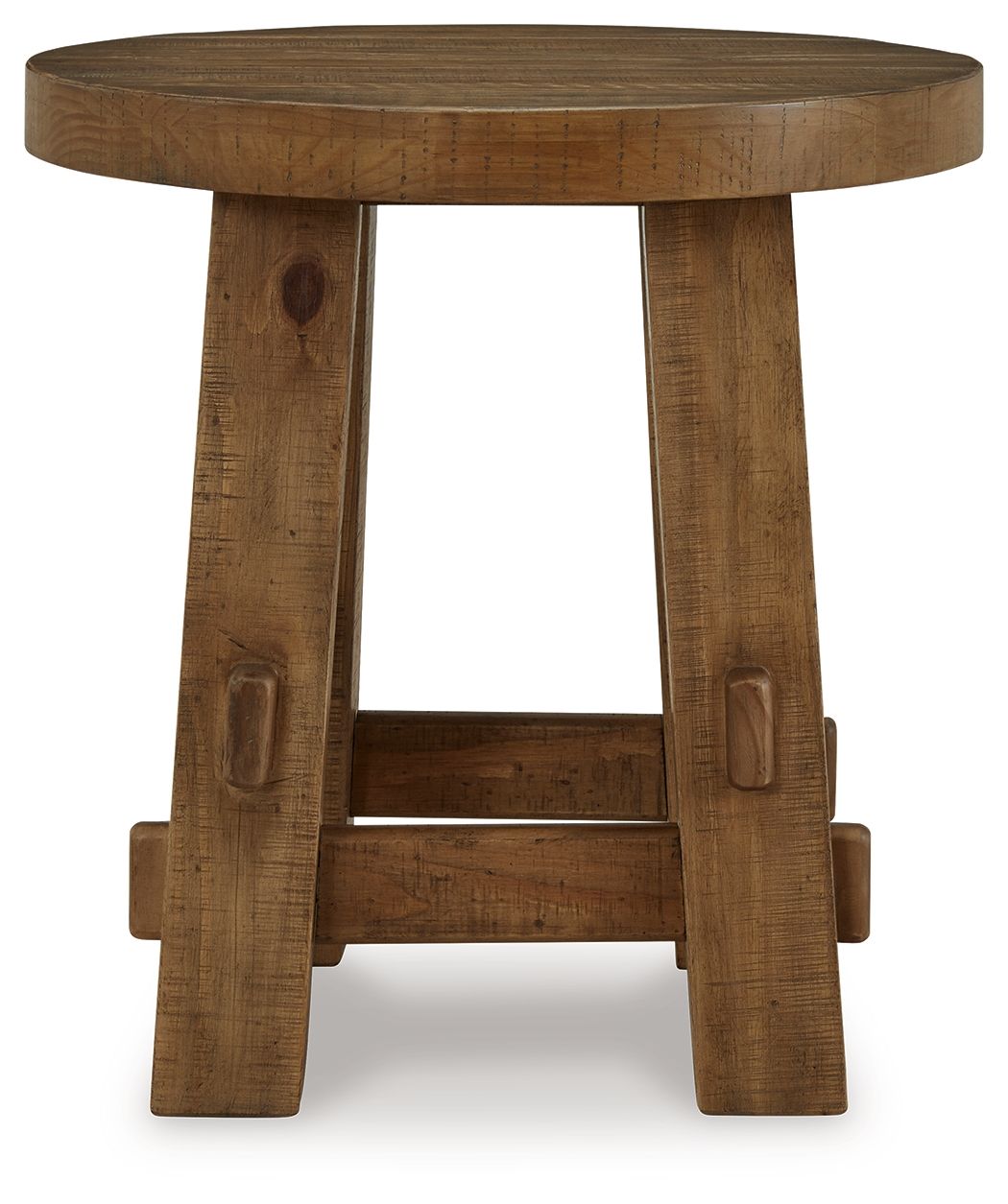 Mackifeld - Warm Brown - Round End Table - Hornell Furniture Outlet
