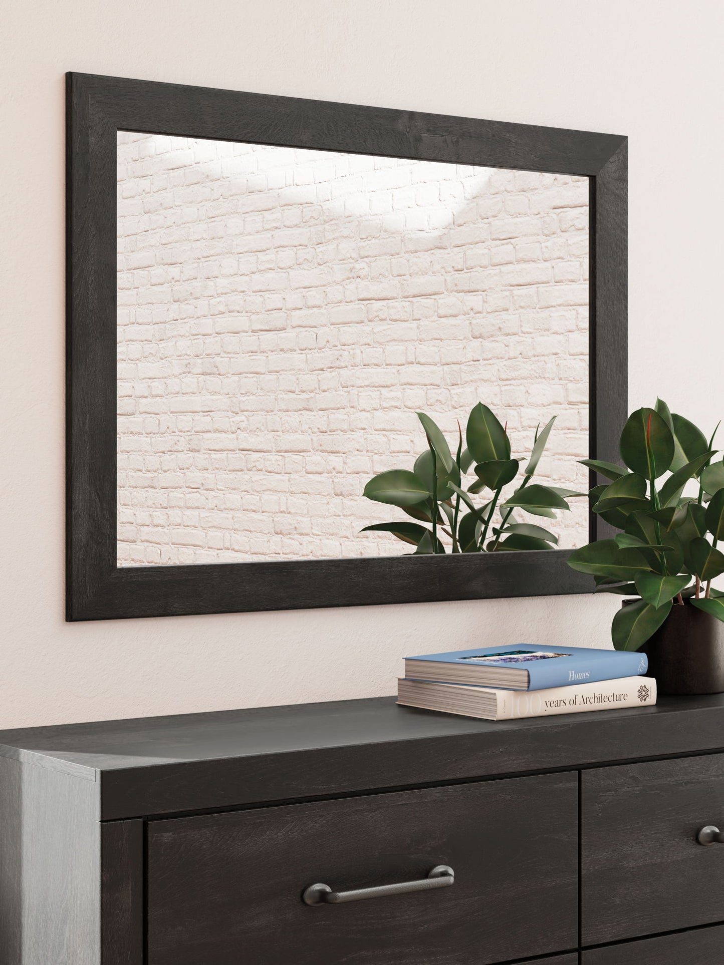 Hollivern - Dark Gray - Dresser And Mirror - Hornell Furniture Outlet