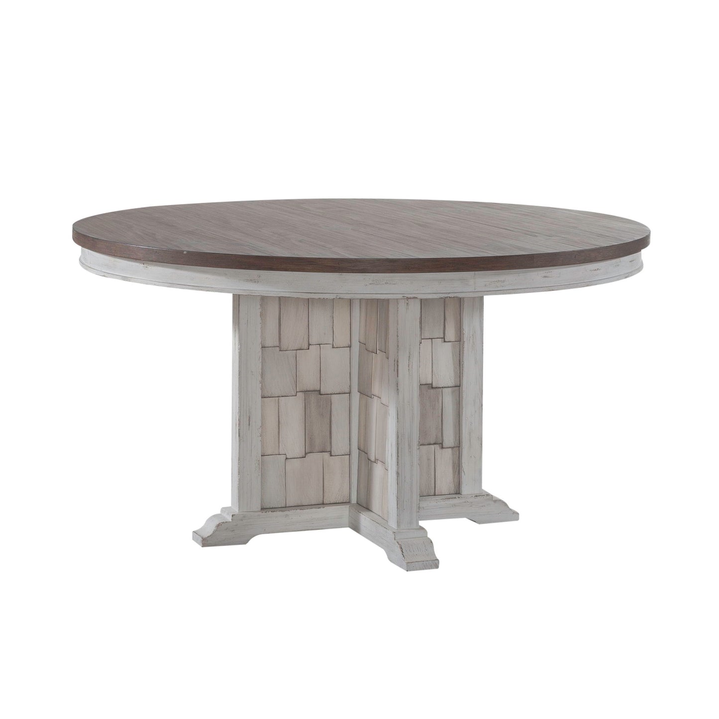 River Place - Pedestal Table - White - Hornell Furniture Outlet