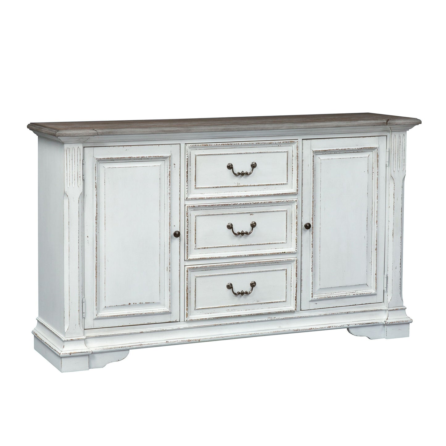 Abbey Park - Buffet - White - Hornell Furniture Outlet