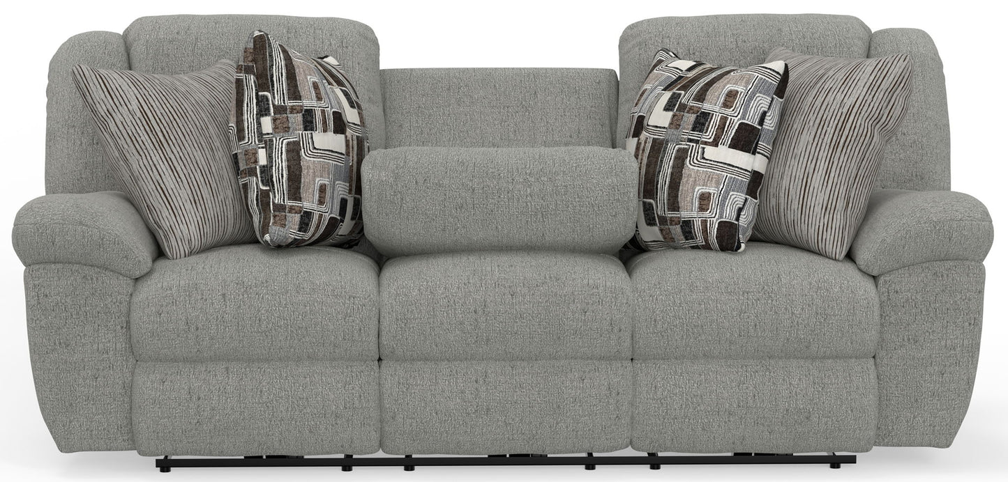 Trifecta - Sofa With 3 Recliners and Drop Down Table - Hornell Furniture Outlet