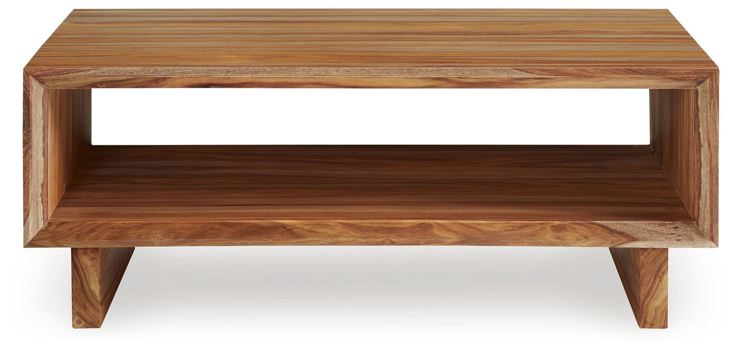 Dressonni - Brown - Rectangular Cocktail Table - Hornell Furniture Outlet