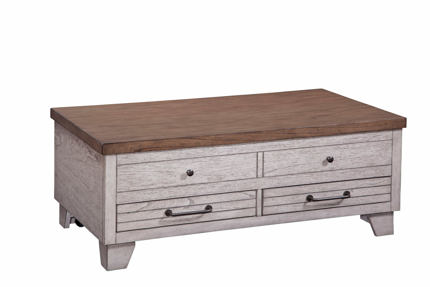 Bear Creek - Lift Top Cocktail - White - Hornell Furniture Outlet