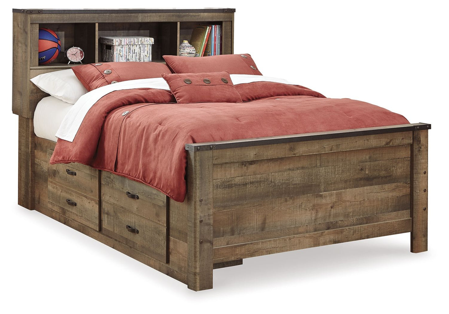 Trinell - Bookcase Storage Bed - Hornell Furniture Outlet