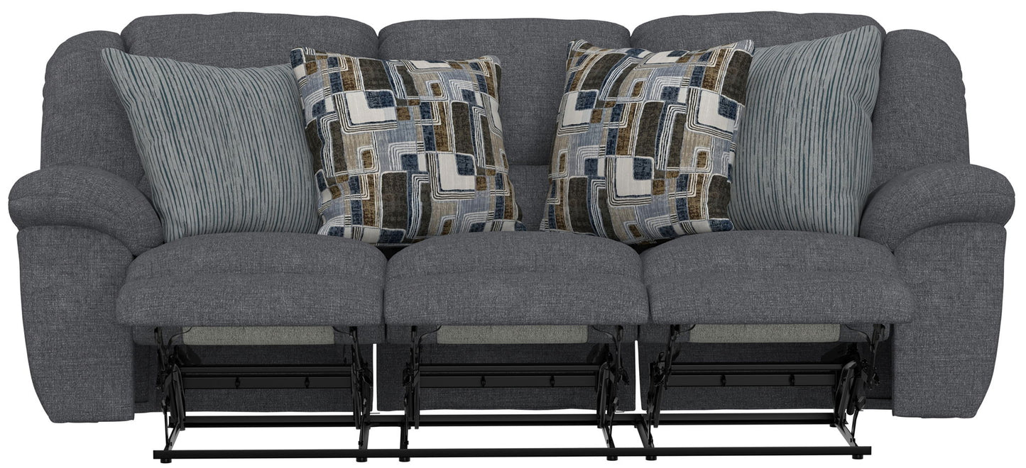 Trifecta - Sofa With 3 Recliners and Drop Down Table - Hornell Furniture Outlet