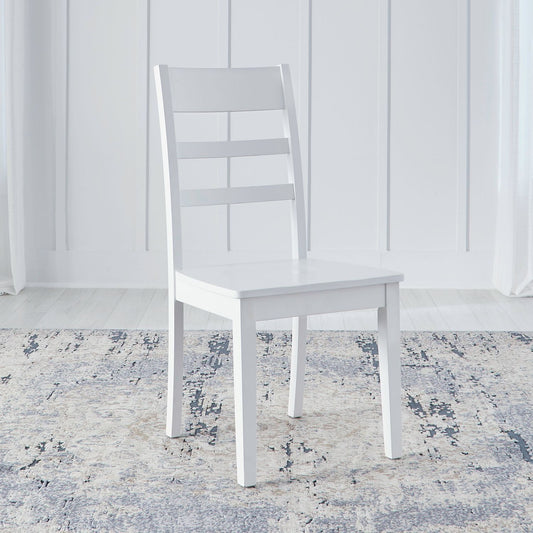 Landale - Ladderback Side Chair (RTA) - White - Hornell Furniture Outlet