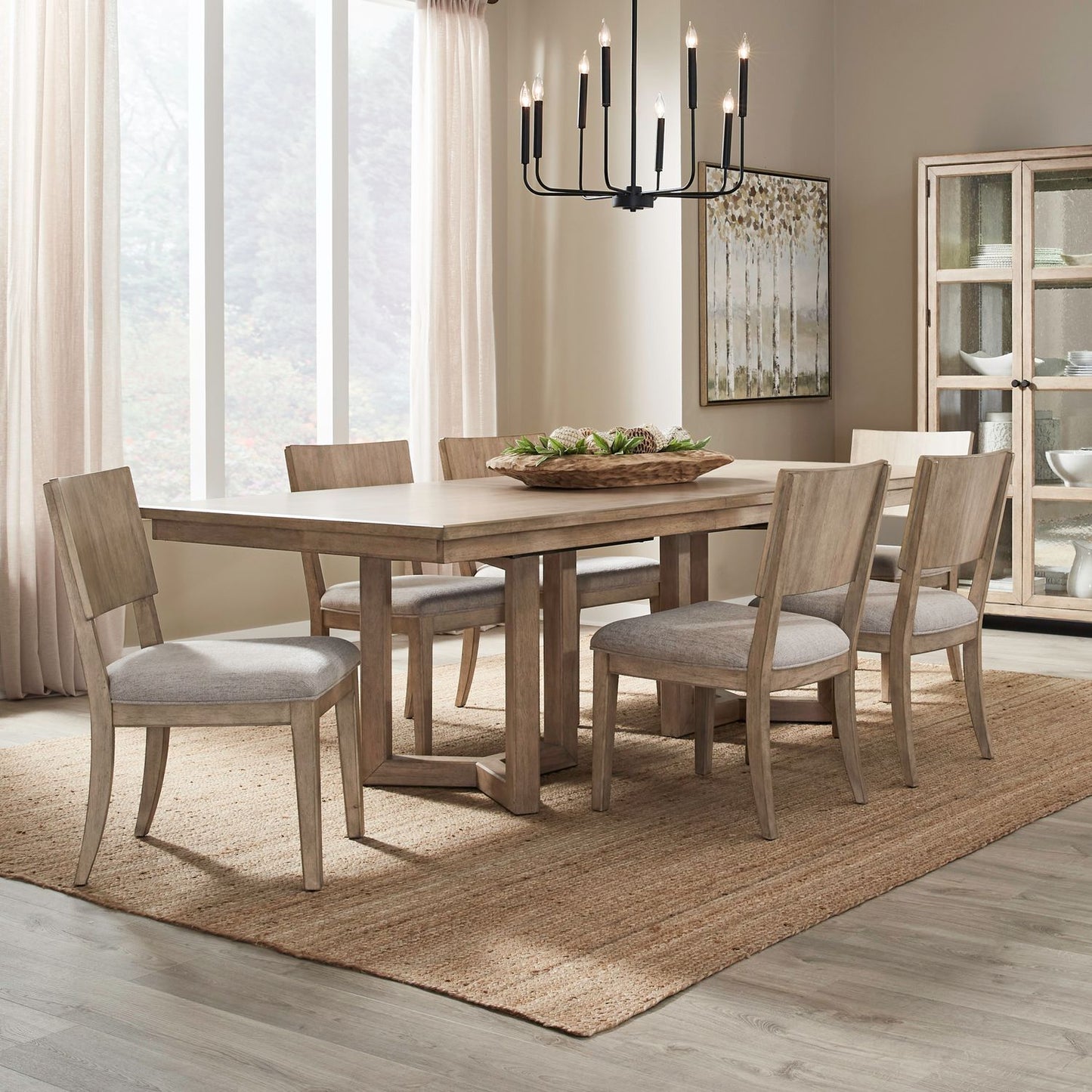 Proximity Place - Double Pedestal Table Set - Hornell Furniture Outlet