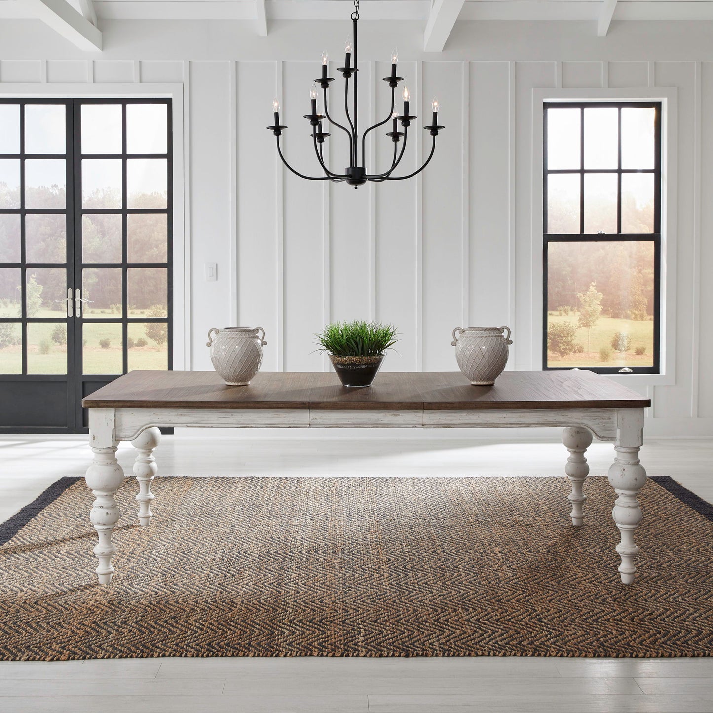 River Place - Rectangular Leg Table - White - Hornell Furniture Outlet