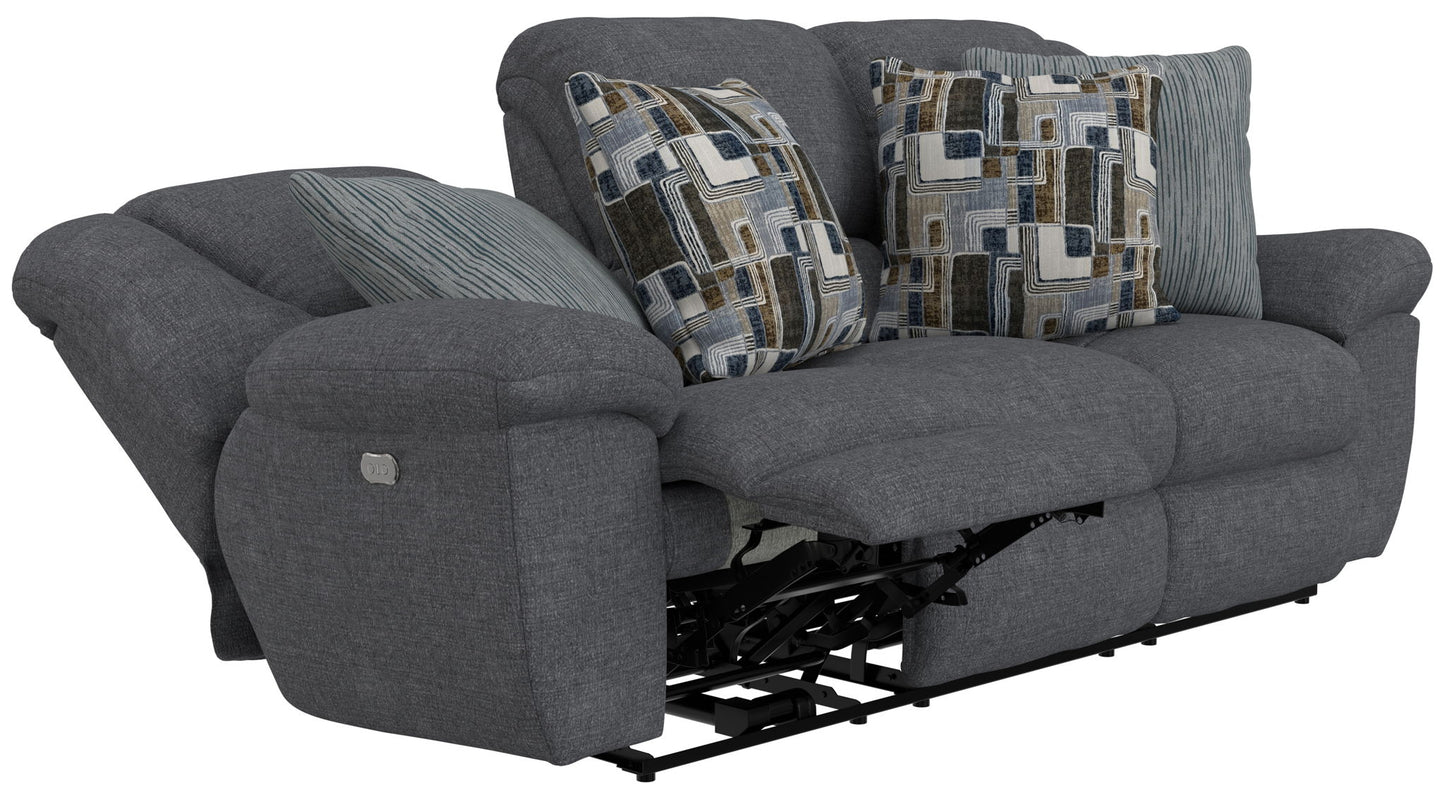 Trifecta - Sofa With 3 Recliners and Drop Down Table - Hornell Furniture Outlet