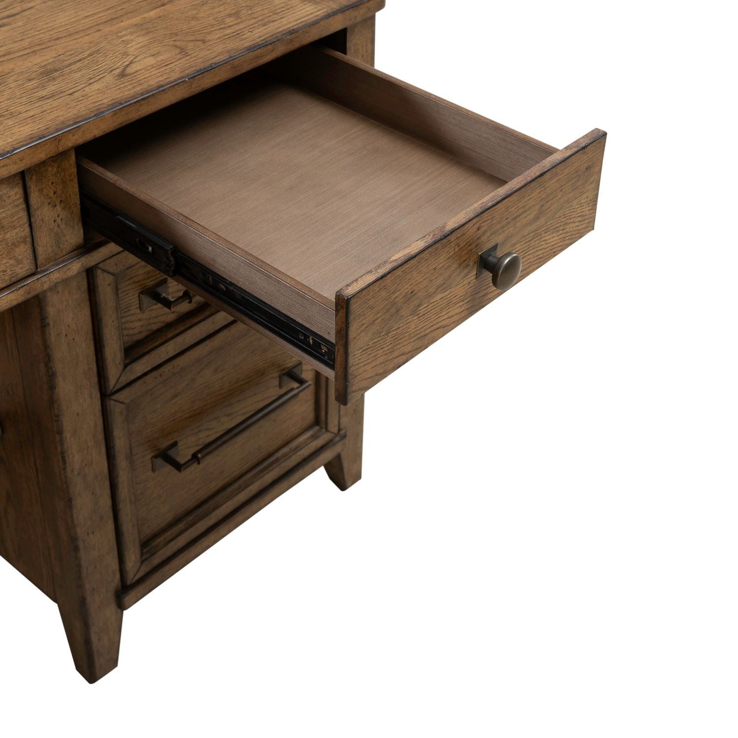 Carolina Park - Jr Executive Credenza - Brown - Hornell Furniture Outlet