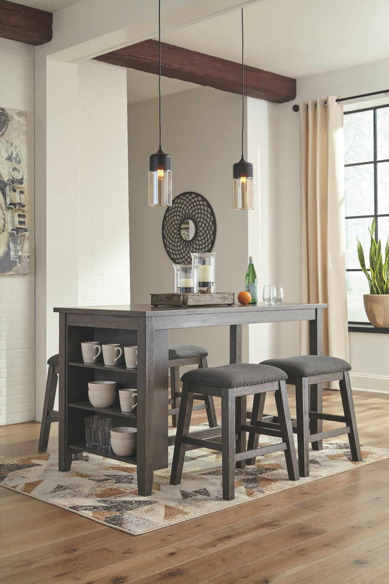 Caitbrook - Rectangular Counter Table Set - Hornell Furniture Outlet