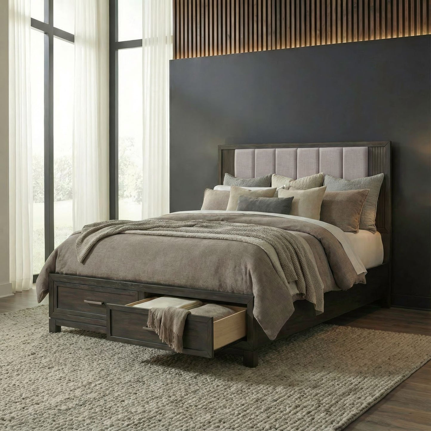 Modern Edge - Storage Bed - Hornell Furniture Outlet
