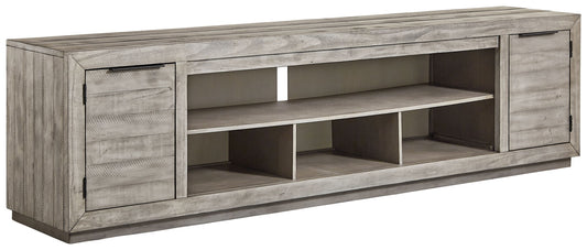 Naydell - Gray - XL TV Stand w/Fireplace Option - Hornell Furniture Outlet