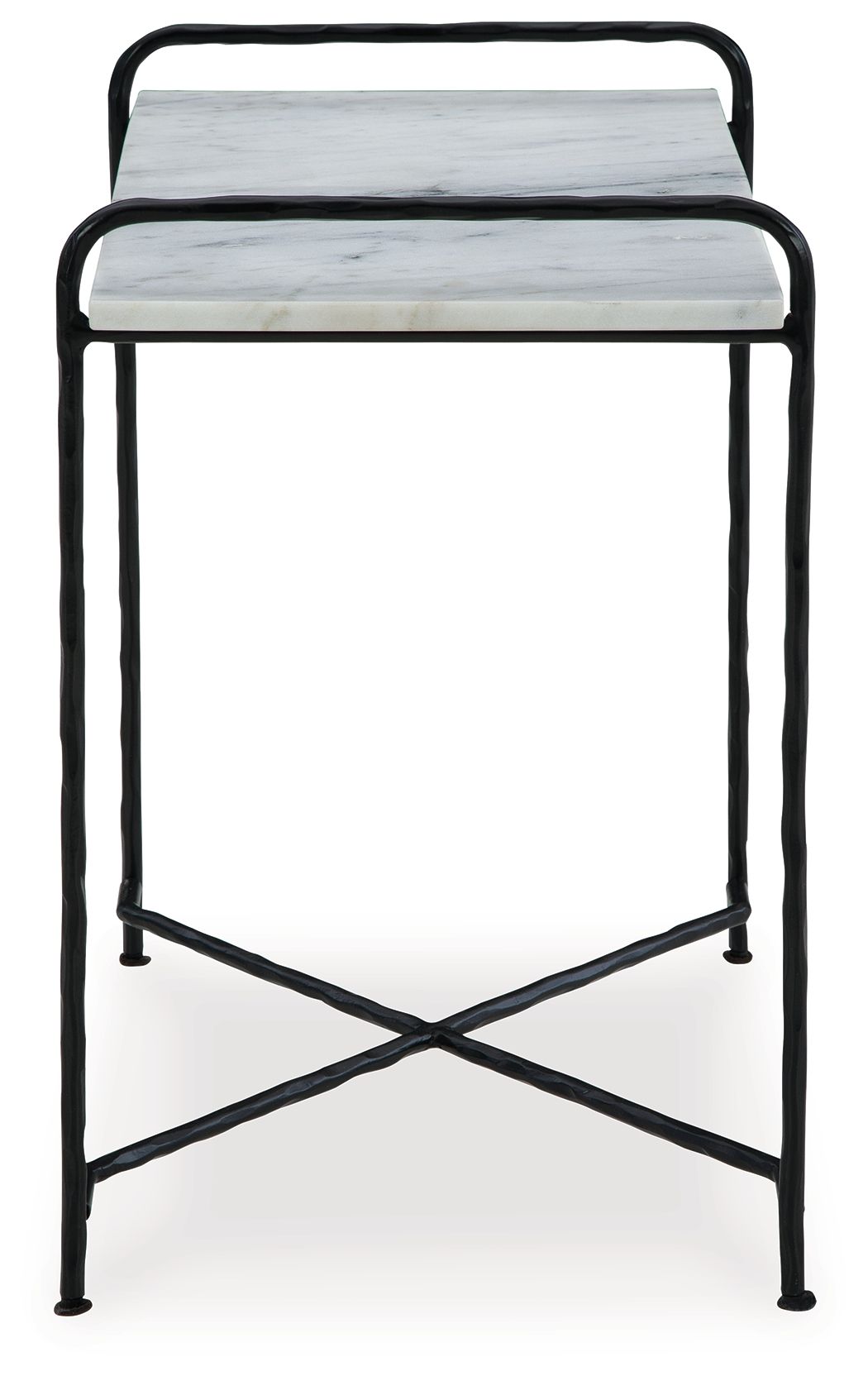 Ashber - White / Black - Accent Table - Hornell Furniture Outlet