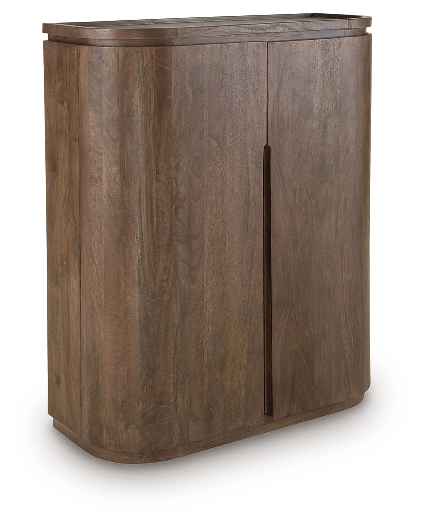 Landermont - Medium Brown - Bar Cabinet - Hornell Furniture Outlet