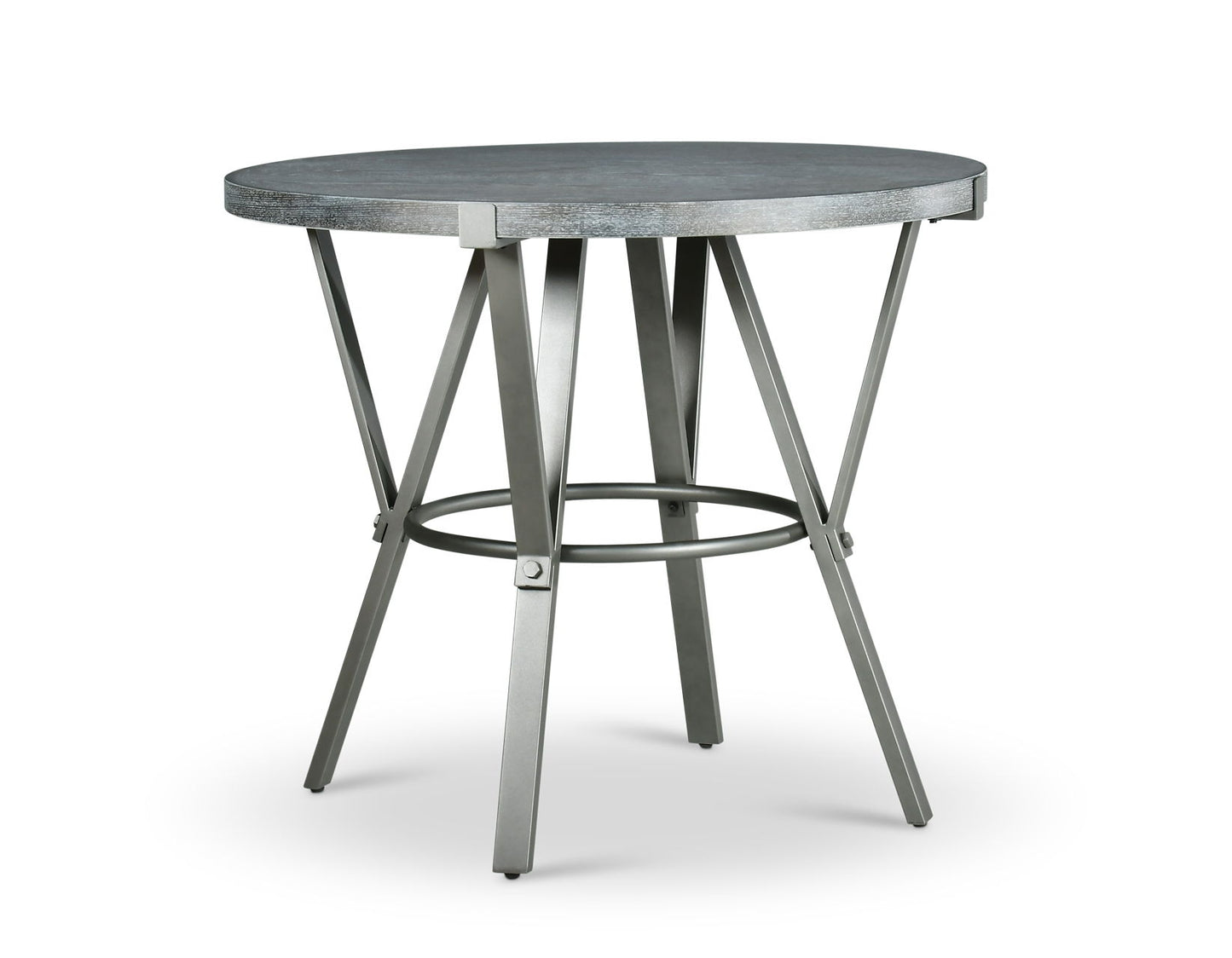 Portland - Round Counter Table - Dark Gray - Hornell Furniture Outlet