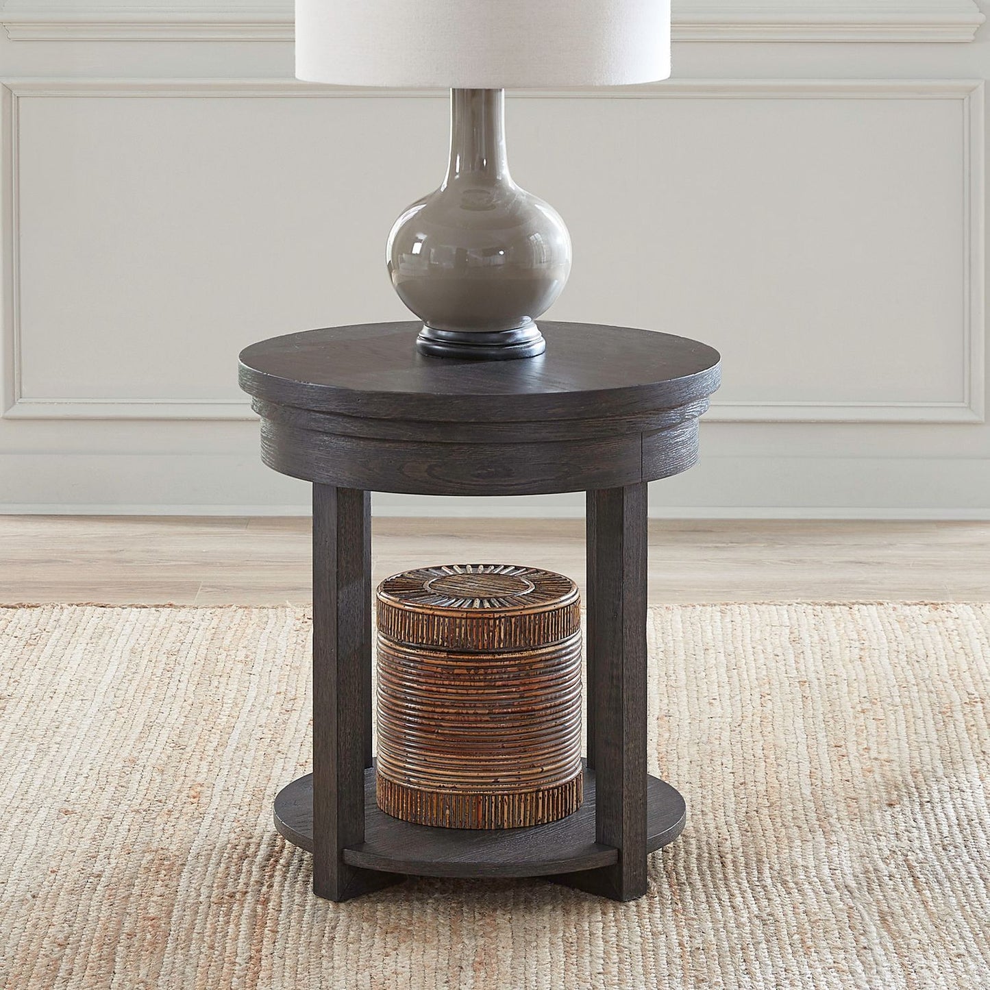 Weston - Round End Table - Brown - Hornell Furniture Outlet