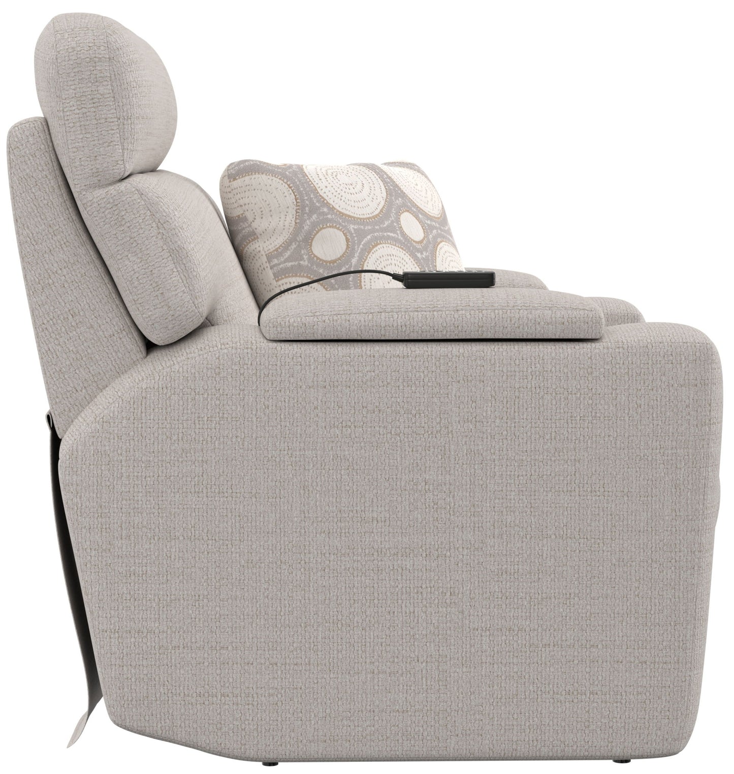 Sanctuary - Health & Wellness Power Lay Flat Recliner With Power Adjustable Headrest And Lumbar / Therapeutic Heat & Massage - Winter - Hornell Furniture Outlet