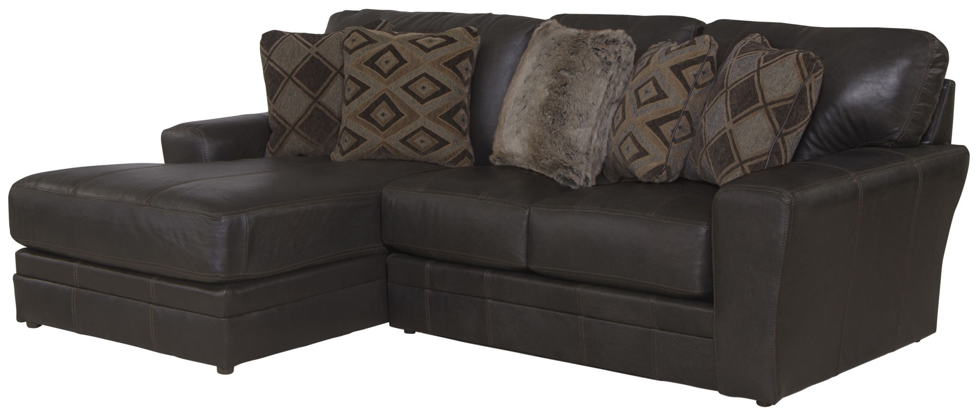 Denali - Italian Leather Match Sectional - Hornell Furniture Outlet