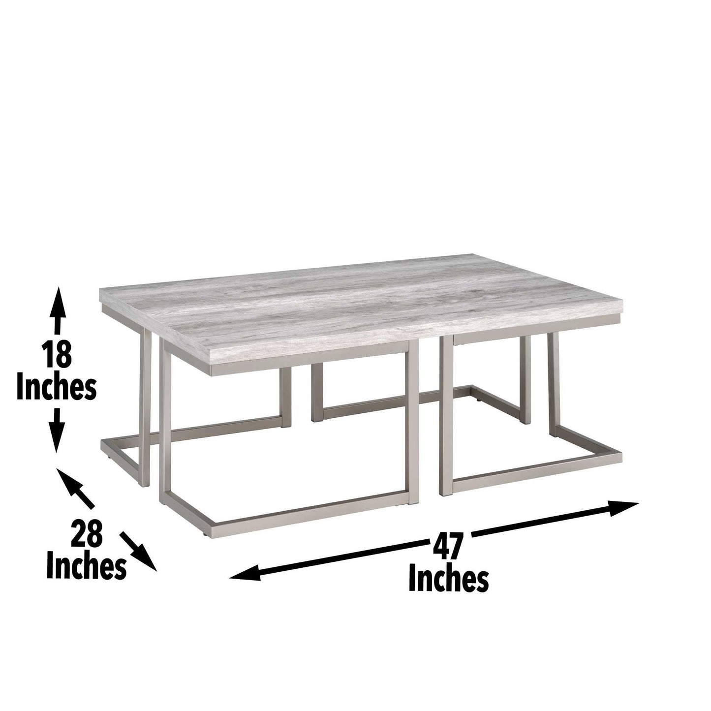 David - Cocktail Table - White - Hornell Furniture Outlet