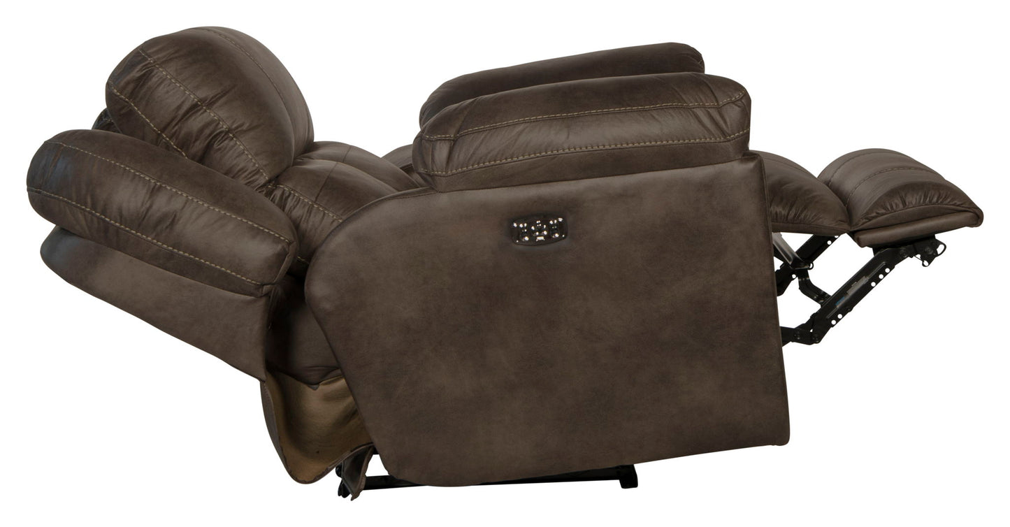 Ferrington - Power Lay Flat Recliner with Power Adjustable Headrest & Lumbar - Hornell Furniture Outlet