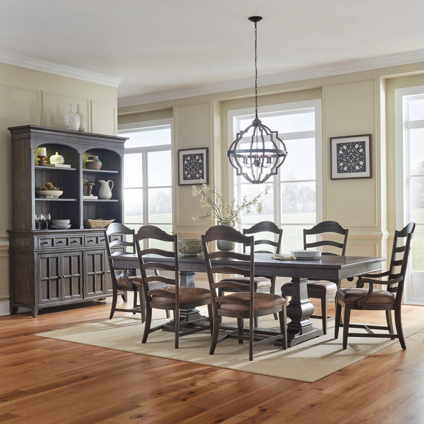 Paradise Valley - Trestle Table Set - Hornell Furniture Outlet