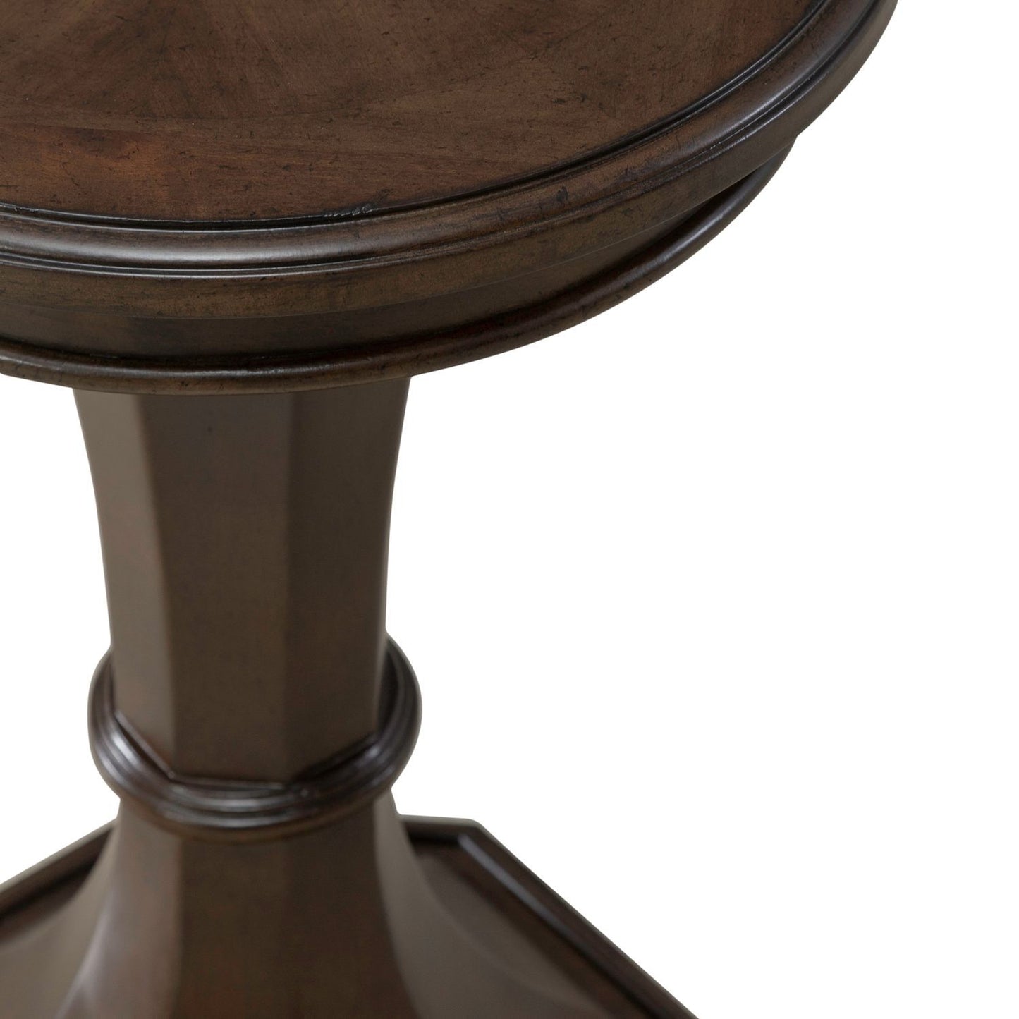 Arden Road - Round Chairside Table - Satin Cherry - Hornell Furniture Outlet