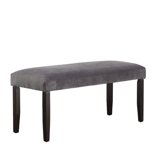 Napoli - Velvet Dining Bench - Gray - Hornell Furniture Outlet