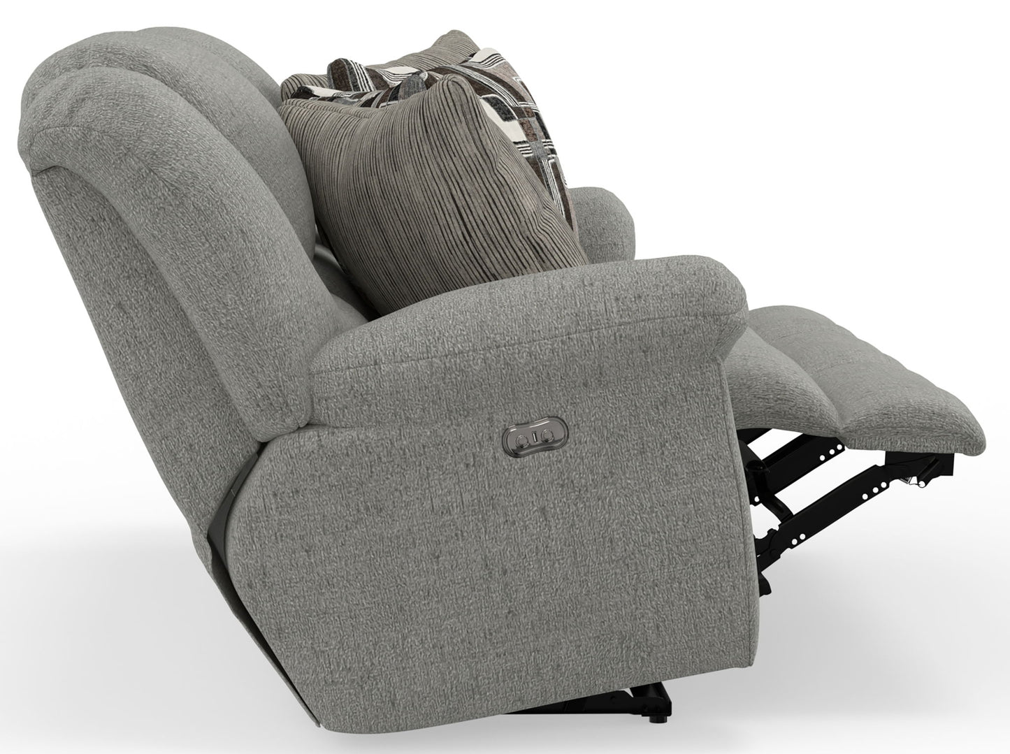 Trifecta - Sofa With 3 Recliners and Drop Down Table - Hornell Furniture Outlet