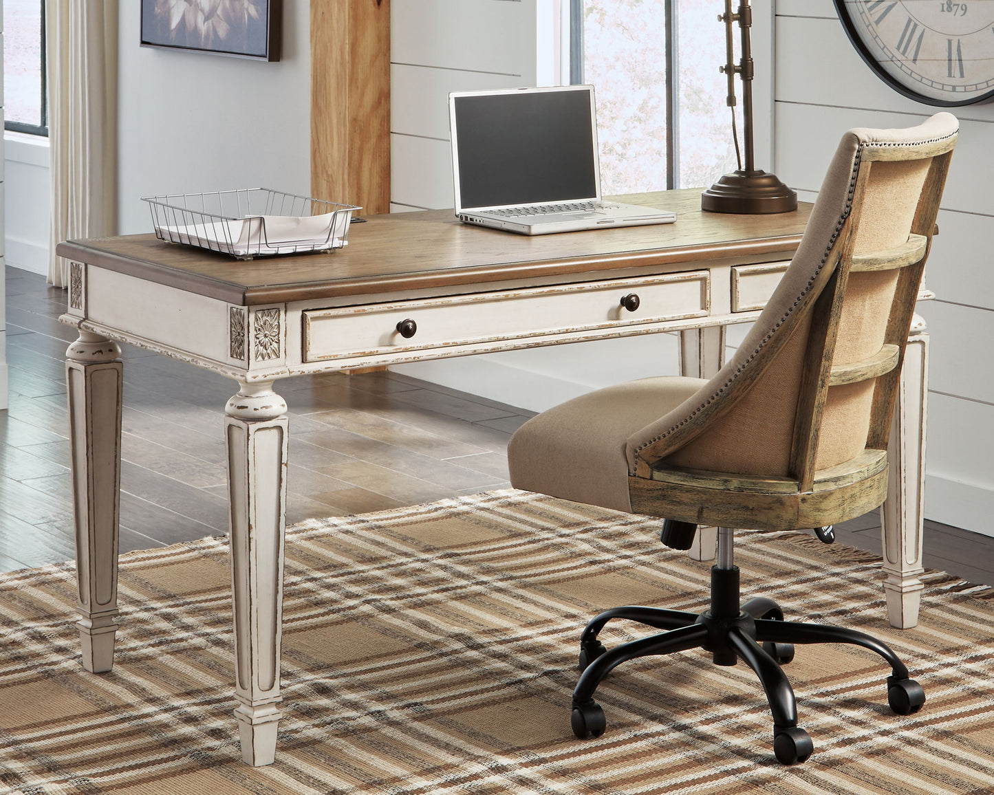 Realyn - Light Brown - Home Office Desk - Hornell Furniture Outlet