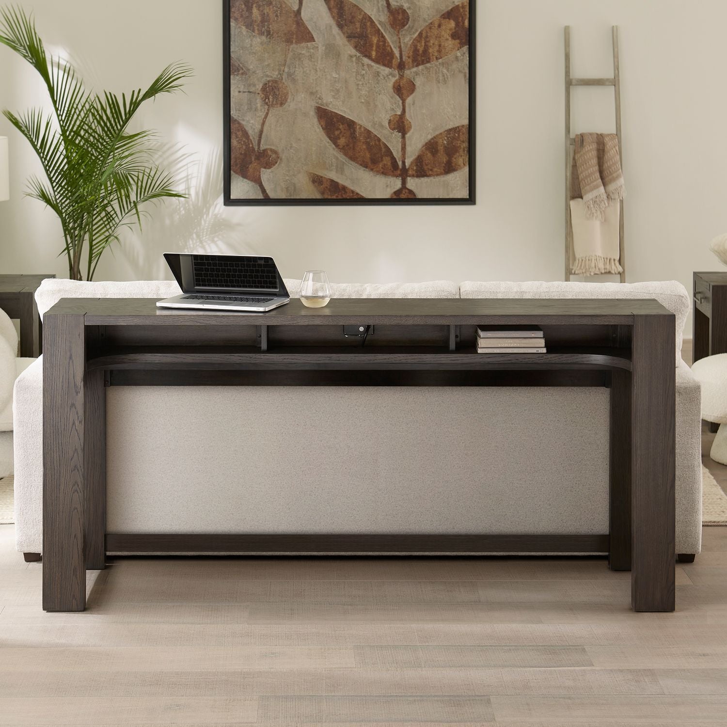 Lennox Hill - Console Bar Table - Light Brown - Hornell Furniture Outlet