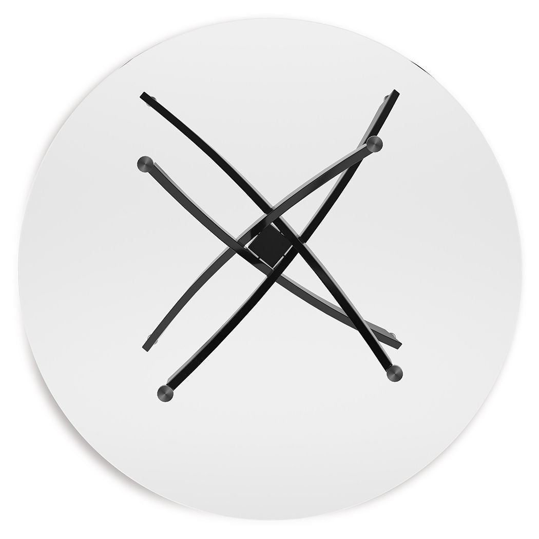 Pharwynn - Black - Round Dining Room Table - Hornell Furniture Outlet