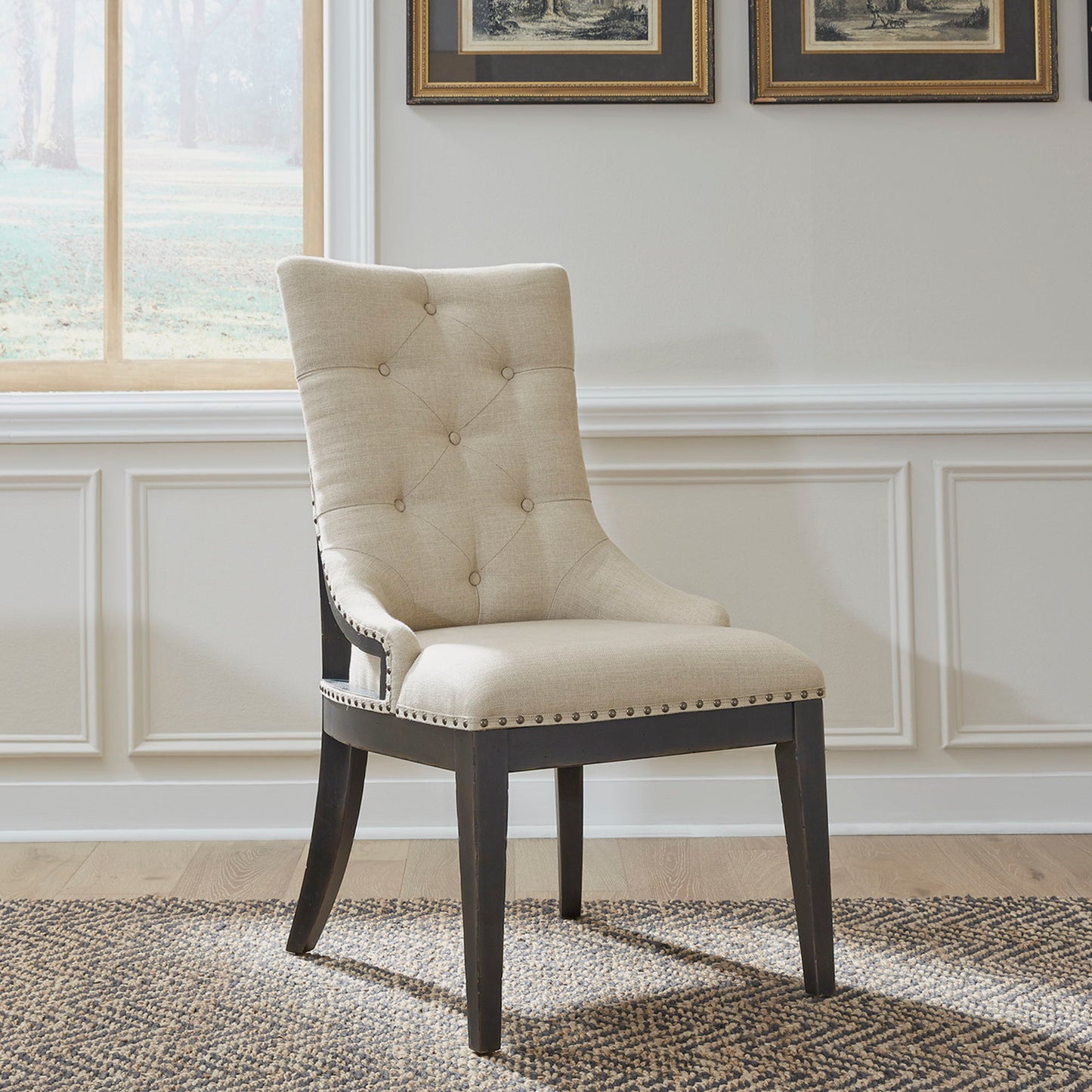 Americana Farmhouse - Upholstered Shelter Side Chair - Hornell Furniture Outlet