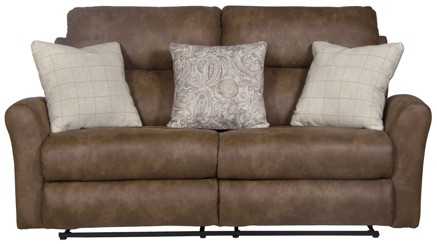 Justine - Lay Flat Reclining Loveseat - Burlap - Hornell Furniture Outlet
