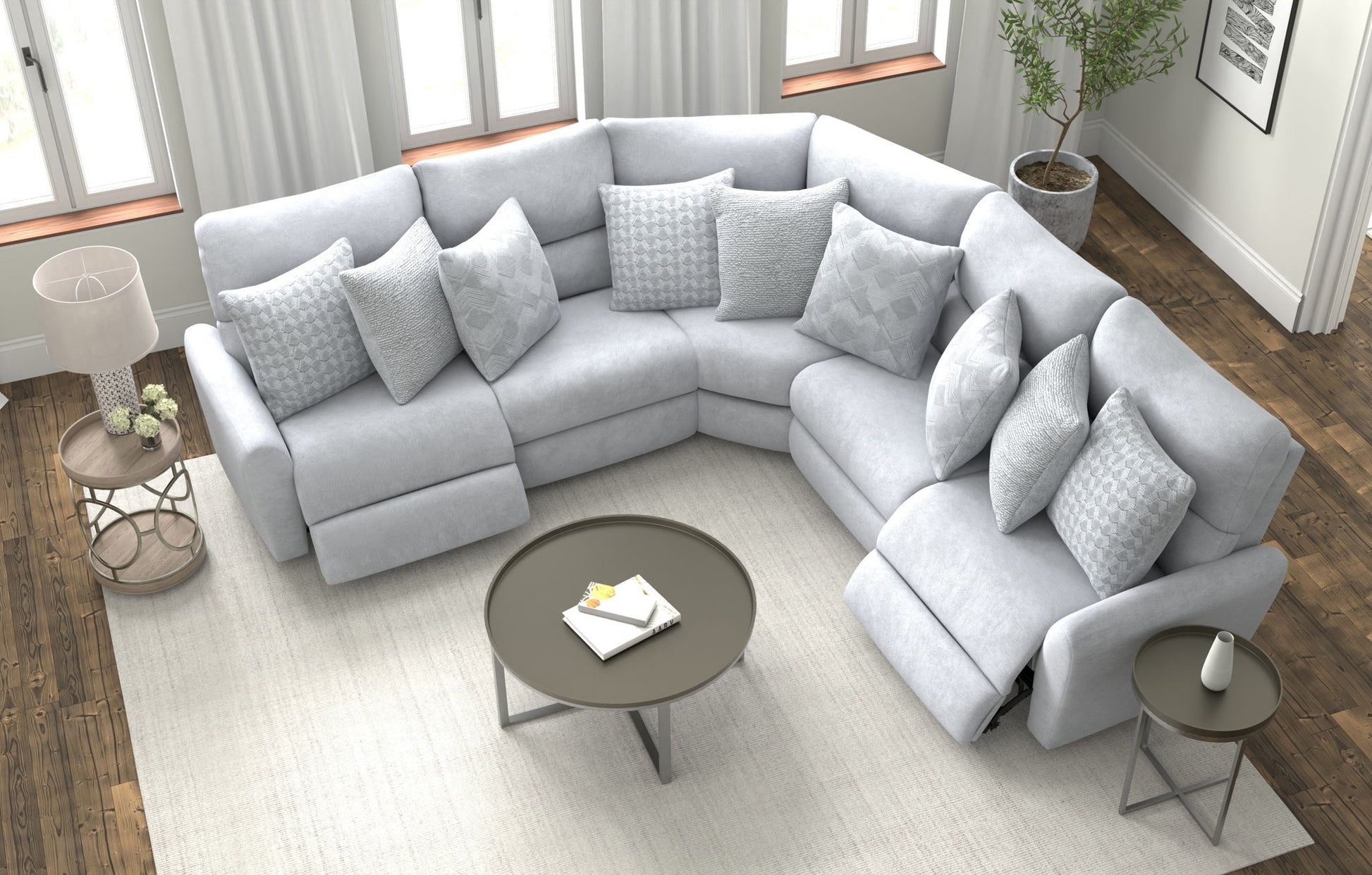 Majesty - Deep Seating Power Reclining Sectional - Hornell Furniture Outlet