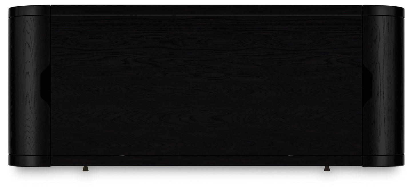 Rowanbeck - Black - Home Office Desk - Hornell Furniture Outlet