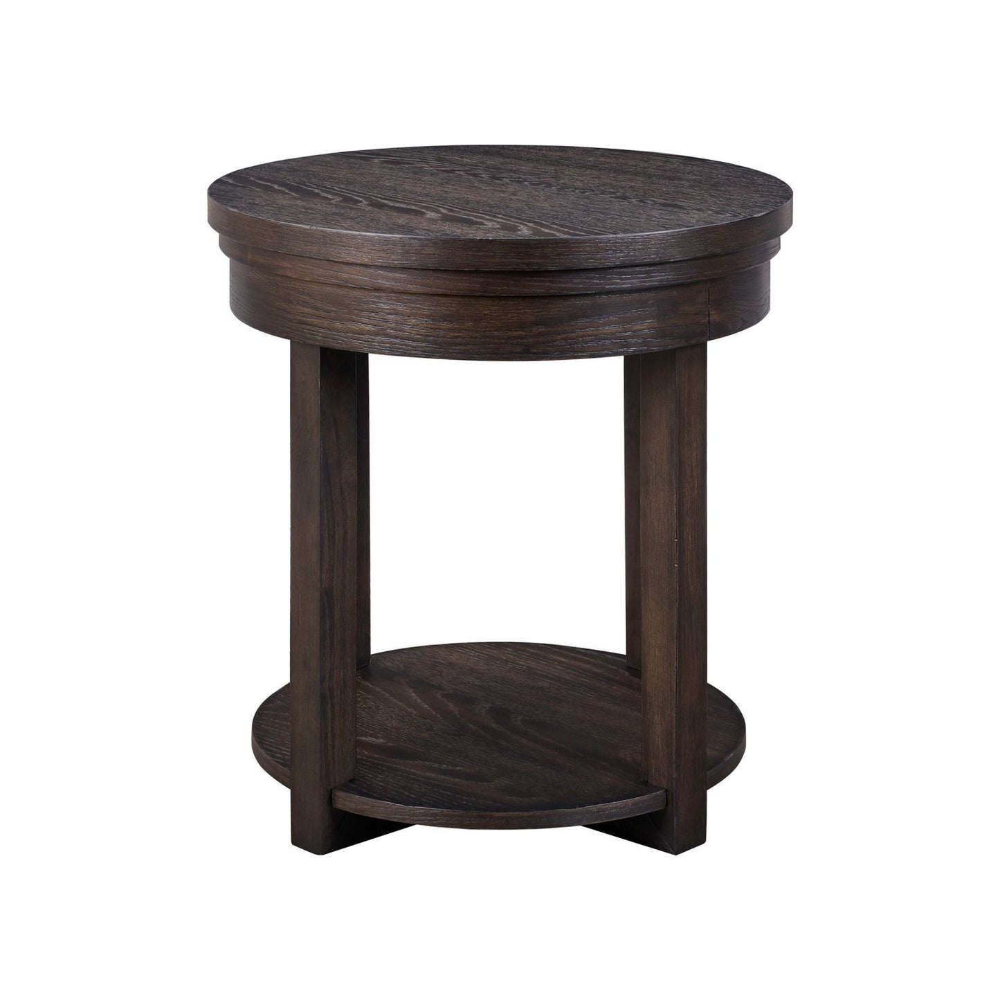 Weston - Round End Table - Brown - Hornell Furniture Outlet