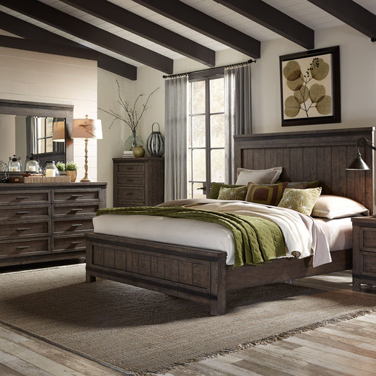 Thornwood Hills - Panel Bed, Dresser & Mirror - Hornell Furniture Outlet
