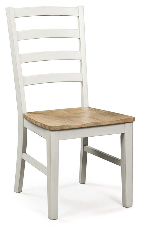 Purlaney - Antique White / Natural - Dining Room Side Chair (Set of 2) - Hornell Furniture Outlet